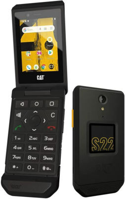 CAT Phone Cat S22 Flip (16GB) 2.8" Touchscreen, Android 11, IP68 Water Resistant, 4G LTE (T-Mobile) (Black)