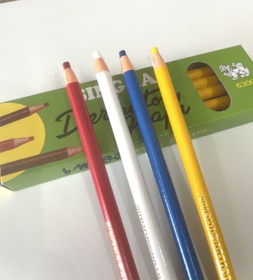ดินสอขีดผ้า ดินสอปอก ดินสอสี ดินสอเขียนผ้า ดินสอชอล์กขีดผ้า ดินสอ (สีขาว,สีเหลือง,สีแดง,สีน้ำเงิน)