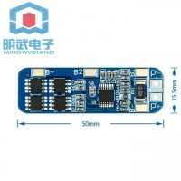 แผ่นป้องกันลิเธียม12V18650 3สาย11.1V 12.6V ป้องกันการชาร์จเกินปล่อยสูงสุด10A ป้องกันกระแสไหลมากเกิน