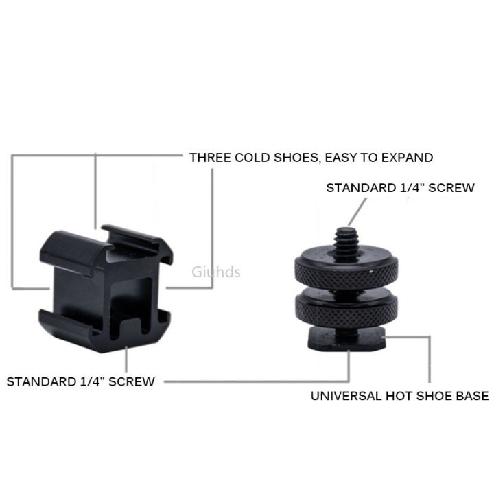 aluminium-camera-hot-shoe-mount-adapter-video-triple-cold-shoe-bracket-lights-for-led-monitors-microphones-studio-flash-video