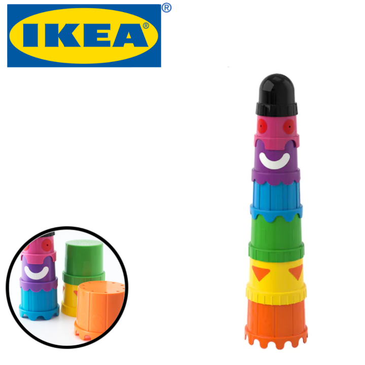 IKEA Mula Multicolour Building Beakers for Baby, Toddler, Kids