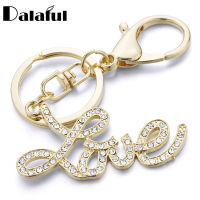 2023 Dalaful Letter Love Keychains Keyrings Purse Bag Pendan Car Key Chain Ring Holder Souvenir Lovers Gift K348 ！