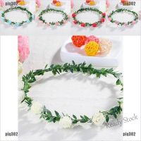 【Ready Stock】 ▥ C18 [piq302]Sweet Girls Women Bridal Rose Flower Crown Headband Wreath Party Wedding Bridal Garland Hairband Headwear