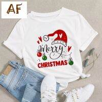 AF Merry Christmas เสื้อยืดผ้าพันแขนสั้นที่มีรูปแบบแปลกใหม่สำหรับวันเกิดเวทีปาร์ตี้โชว์การจับคู่