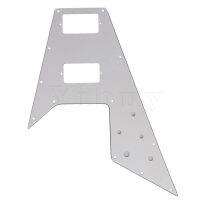 ；。‘【 Right Handed Scratchplate / White 3Ply For V-Style Guitar ETC