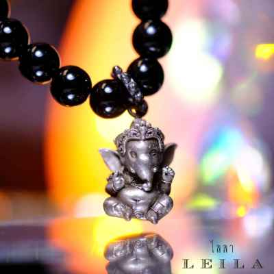 Leila Amulets พระพิฆเนศ คชานนะ ห่วงห้อย (พร้อมกำไลหินฟรีตามรูป)