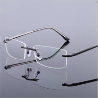 Mens Business Titanium Alloy Rimless Frame for Myopia Hyperopia Prescription Glasses Frames ,Women Frameless Eyeglasses F866