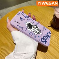 YIWESAN เคสสำหรับ Vivo Y93 Y93s Y91C,เคสปลอกซิลิโคนลายการ์ตูนนักบินอวกาศ Salute สวยงามบางดีไซน์ใหม่เคสโทรศัพท์ป้องกันขอบสี่เหลี่ยมเคสนิ่มเคสกันกระแทก