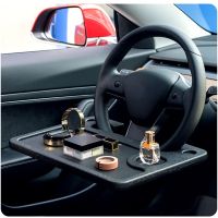 For Tesla Model 3 S X Y 2012-2021 Car Stee Wheel Eating Tray Auto Desk Laptop Tablet Ipad Notebook Car Travel Eating Table