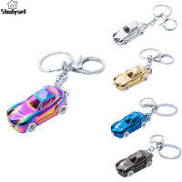 Studyset IN stock Creative Key Chain Car Keychain Flashlight With 2 Modes LED Lights Battery Powered Colorful Ring Gift For Men Women