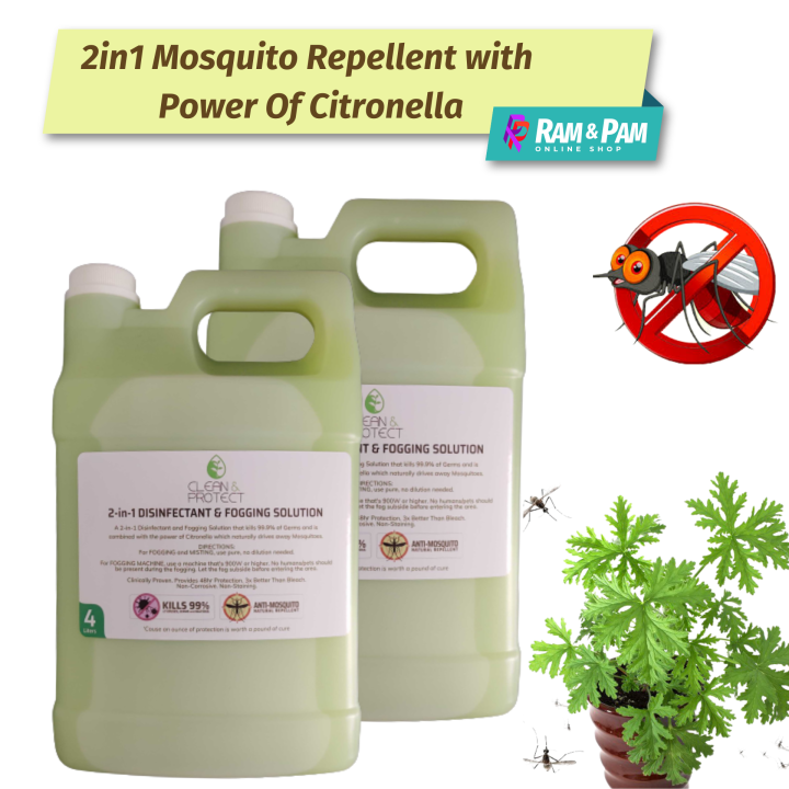 1 Gallon Disinfectant And Mosquito Repellent Sprayer Solution,2 in 1 Fogging Solution,Kills 99