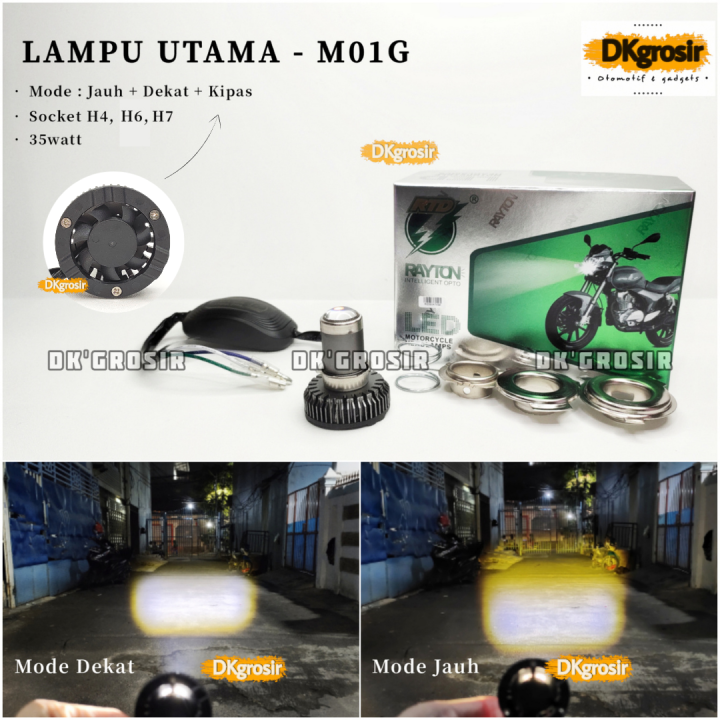 Rtd Rayton Lampu Utama Led M G Kipas Ac Dc H H H W Putih