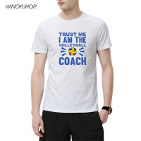 Trust Me I Am The Volleyball Coach T-Shirt Men Summer Sporting Training Tshirt Male Hip Hop Cotton Tee Funny Crew Neck Tops