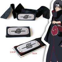 ผ้าคาดหน้าผากสัญลักษณ์หมู่บ้านโคโนฮะของอุจิวะ อิทาจิ Uchiha Itachi แสงอุษา Akatsuki จากการ์ตูน Naruto (สีดำ)