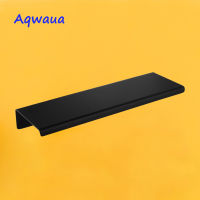 Aqwaua Toilet Paper Holder Matt Black Wall Mounted Long Shelf SUS304 Stainless Steel Bathroom Accessory Roll Dispenser