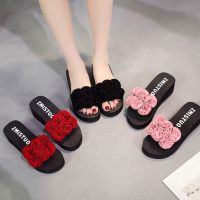 ขายดีที่สุด ioztt2023 - /☫ Bohemia Slippers Fashion Clip Toe Female Flip Flops Non-slip Sandals Wedges Outdoor Beach