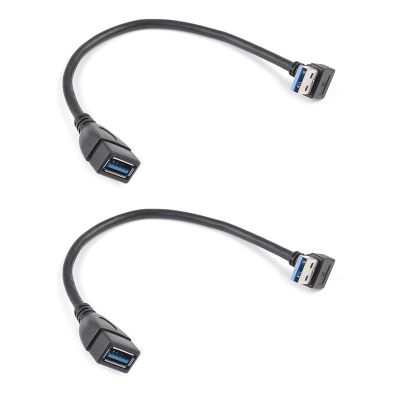 Usb 3.0 Angle 90 Degree Extension Cable Male To Female Adapter Cord Data