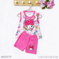 ชุดเด็กเสื้อกล้าม พร้อมกางเกง ลายมายเมดลดี้ My melody