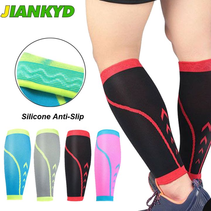 Calf Compression Leg Sleeves Socks Running Shin Splints Injury Gym Yoga  Exercise
