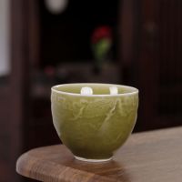 Kungfu tea cup high-end personal special master cup retro tea cup large household ceramic tea set single cup Zen