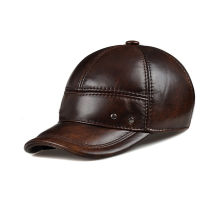 nd Winter Genuine Leather Black Brown Baseball Caps For Man Women Casual Street Outdoor Hockey Golf Gorras Real Cowhide Hat