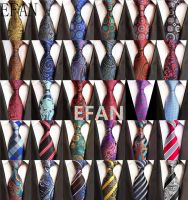 Fashion Mens Tie 8CM Silk Neckwear Jacquard Woven Classic Floral Neck Ties for Men Formal Business Wedding Party Groom Neckties