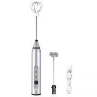 Electric Milk Frother Capuccilo Coffee Mixer Handheld Foamer Egg Beater 3-Speed Portable Adjustable Blender Kitchen Whisk Tool