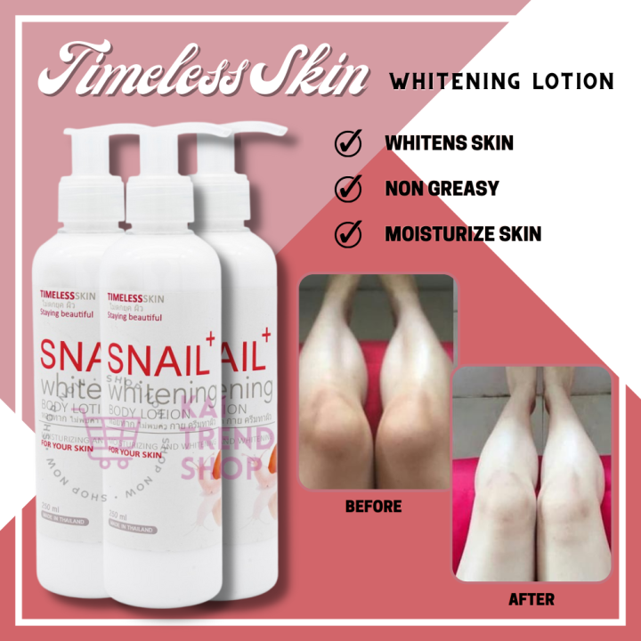 Timeless Snail Lotion Body & Hand Stock Liquid Rehydrates Whitening