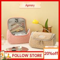 Tas Kosmetik ขนแกะ Aprery ความจุขนาดใหญ่เครื่องมือเก็บของอเนกประสงค์กระเป๋าจัดเก็บข้อมูลแบบพกพาของขวัญ