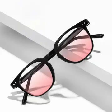 Women Blush Gradient Anti Blue Light Glasses Fashion Round Decorative  Sunglasses Girls New Korean Cute Shades Eyewear