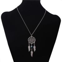 【CC】 New Fashion Catcher Pendant Necklace Feather Beads Bohemia Chain Collares Jewelry Wholesale