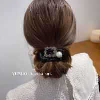 【CW】 Organza large intestine hair ring retro head female ball high quality temperament accessories