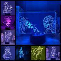 XP Naruto Night Lights Figure Sasuke Itachi Uchiha Bedroom Decor Lighting 3D LED Lamp Gift for Anime Fans PX