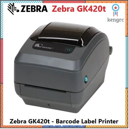 Zebra GK420t Barcode Label Printer เครื่องแท้ พร้อมadapterสายสัญญาณ