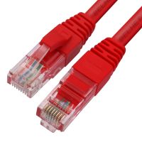 【COOL】 Aziz Electronics Belnet UTP CAT5e RJ45เครือข่ายสายแลนอีเทอร์เน็ตสายเคเบิลสำหรับคอมพิวเตอร์เราเตอร์สายแล็ปท็อป0 3M 1ม. 2ม. 3M 5ม. สีแดง