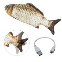 30CM ของเล่นแมวสัตว์เลี้ยง3D ของเล่นรูปปลา USB จำลองการชาร์จเต้นรำไฟฟ้าฟล็อปปี้ปลาแคทนิปของเล่นสำหรับสัตว์เลี้ยงแมว