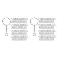 400Pcs Split Key Chain Rings with Chain Silver Key Ring and Open Jump Rings Bulk for Crafts DIY (1 Inch/25mm)