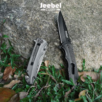 มีดพก มีดพับพกพา มีดเดินป่าสแตนเลสสตีล มีดสนาม Jeebel Camp Folding Knife มีดเดินป่า ขนาดยาว23CM