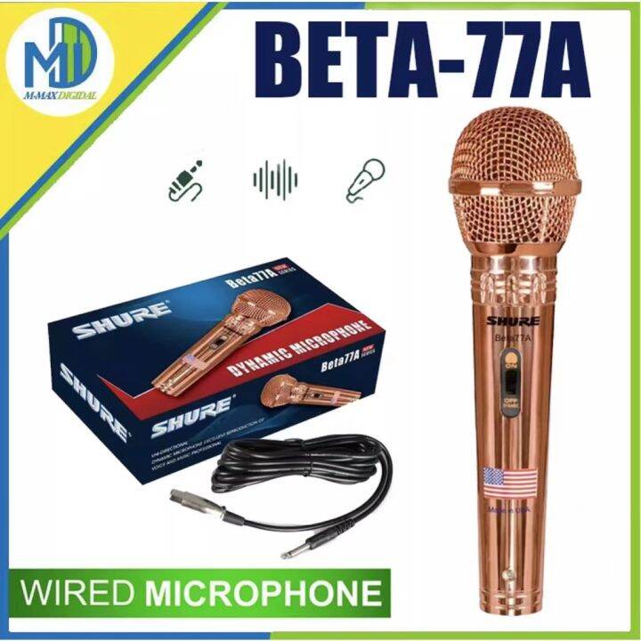 Microphone Karaoke SHURE BETA 77A Dynamic Heavy Duty Wired Professional