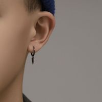 S925 Silver Ear Studs Mens Fashion Personality Slim Hip Hop Korean Version Single High Grade Simple ins Earrings New Earrings LUX2 LUX2