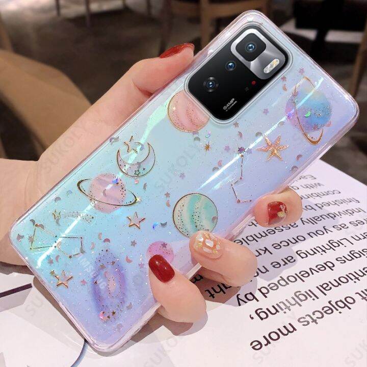 transparent-case-for-xiaomi-redmi-note-9-8-10-11-pro-9s-10s-11t-poco-x3-f3-mi-11-lite-5g-ne-glitter-moon-stars-soft-cover