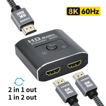 8K HDMI 2.1 Switch 120Hz 4K 5 in 1 Out, BolAAzuL 8K@60Hz HDMI 2.1 Splitter  Switcher Selector Box 5-Port with Remote 4K 120Hz 2K 144Hz, HDMI 5x1 HDR
