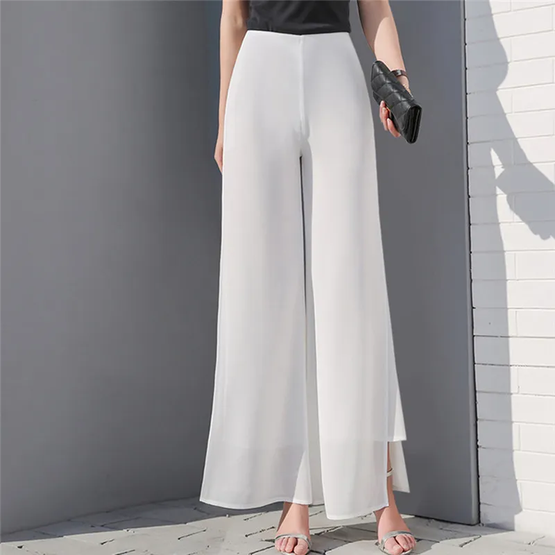 palazzo pants with side slits