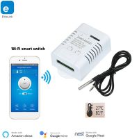 eWelinkAPP TH-16 Smart Wifi Switch 16A/3000W Monitoring Temperature Sensor RF433 remote Control Compatible with Alexa Siri Ratchets Sockets