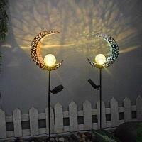 ○﹉✓ Solar Lights outdoor Moon Sun Fairy Lights Waterproof Garden Decor Metal Retro Lamp for Outdoor Table Patio Lawn Yard