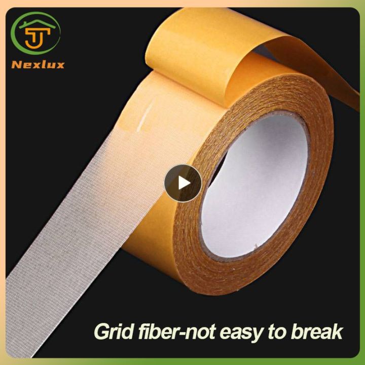 double-sided-cloth-base-tape-translucent-mesh-waterproof-adhesive-tape-super-traceless-high-viscosity-stronger-carpet-adhesive-adhesives-tape
