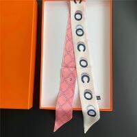 ★New★ 2023 new small fragrance new style Yayoi Kusama pumpkin wave dot silk scarf headband hairband decorative bag ribbon