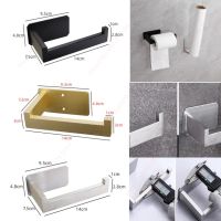 304 Stainless Steel Toilet Paper Roll Holder Gold Self Adhesive Toilet Paper Holder for Bathroom Stick Wall Towel Rack Hanger Toilet Roll Holders