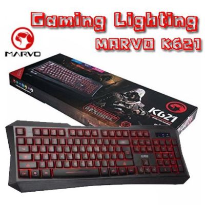 คีบอร์ด Marvo K621 Gaming Lighting Keyboard LED light(Black)