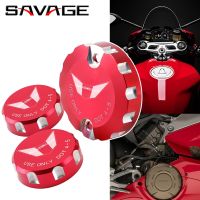 Front Rear Clutch Brake Reservoir Covers For DUCATI Panigale V4 V2 1299 1199 S/R 959 899 Motorcycle Parts Fluid Cylinder Cap